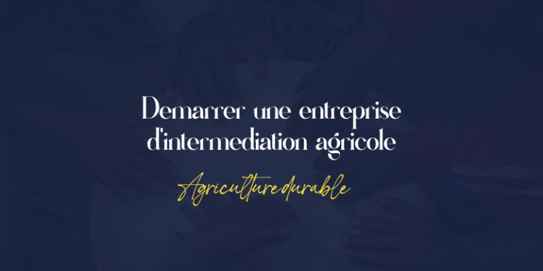 Démarrer une entreprise d&rsquo;intermédiation agricole